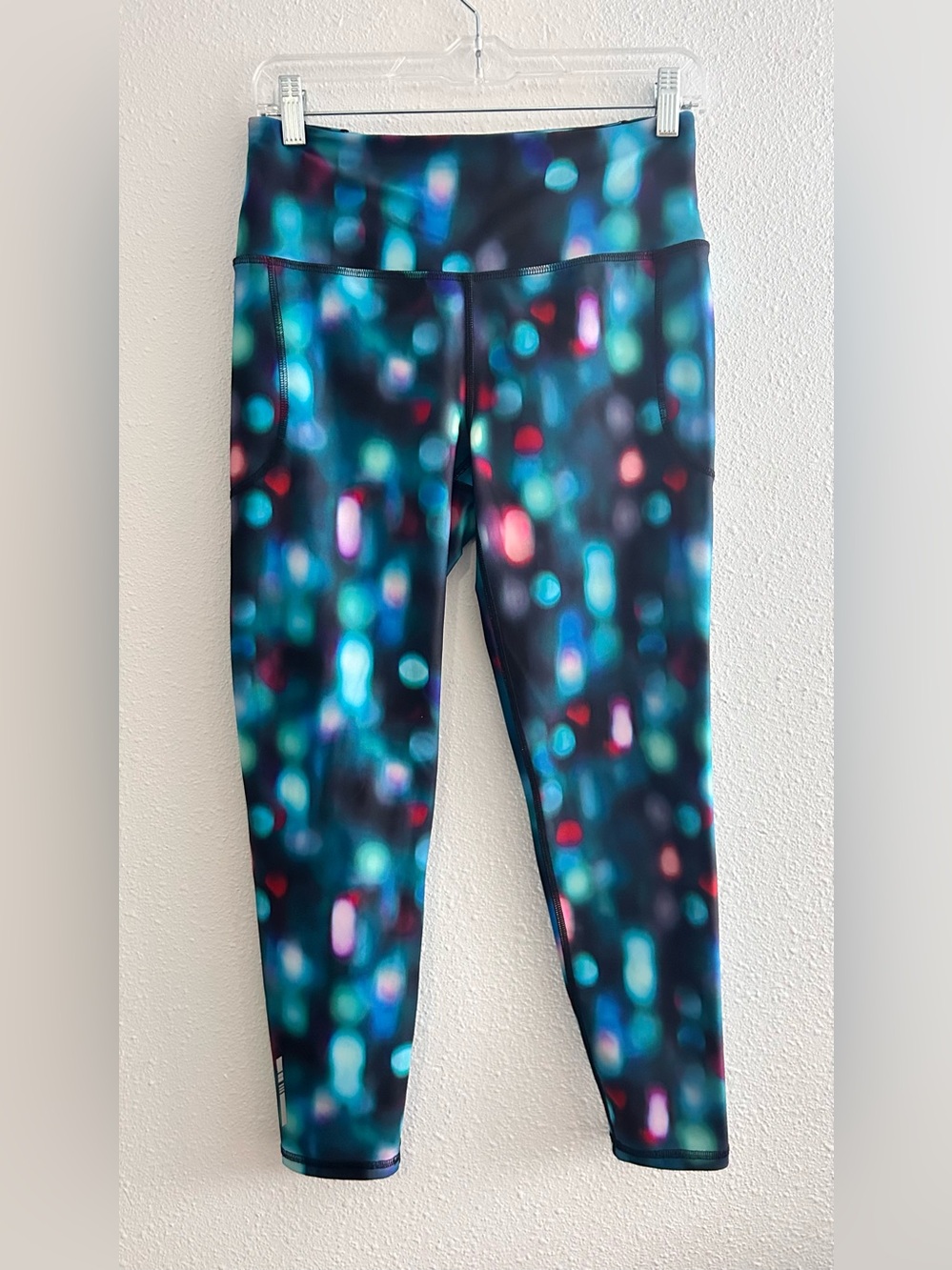DSG Leggings in Teal, Navy & Pink Bokeh Print